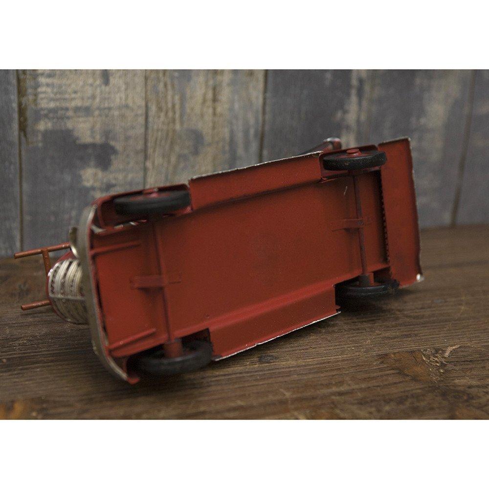 Винтажная жестяная машинка FIRE Пожарная Средняя Ручная работа Сэтагая Винтажная машинка Миниатюрная Американская Американские Товары DEPT. Двигатель, Размер, Грузовик, База, Коллекционные предметы, Автомобиль,