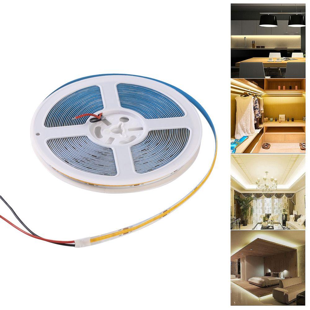 5 Meters Light Strip Flexible LED Tape Light High Brightness COB LED Strip Light  Home Decoration