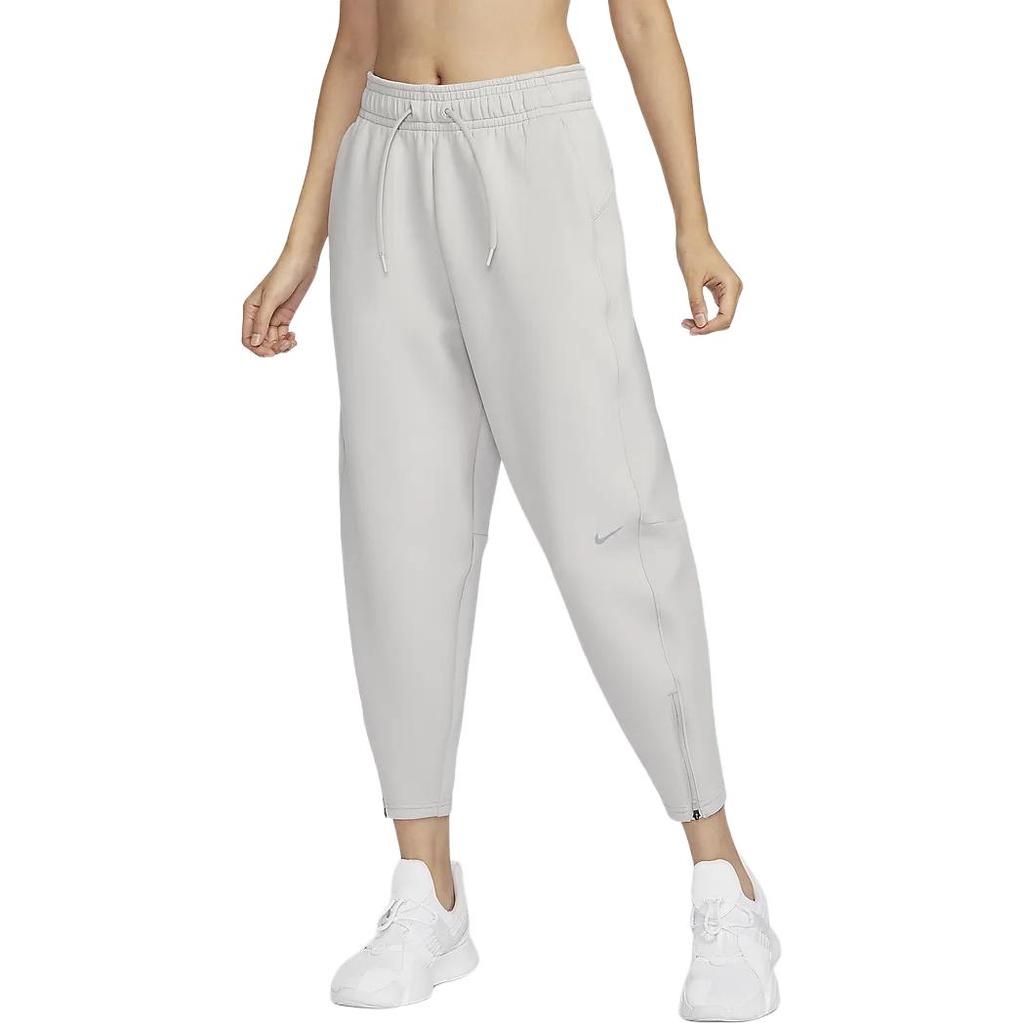 Nike Dri-Fit Prima High-Waisted Training Nine-Point Tapered Knit Pants Женские брюки Light-Iron-Ore Black FB5429-014
