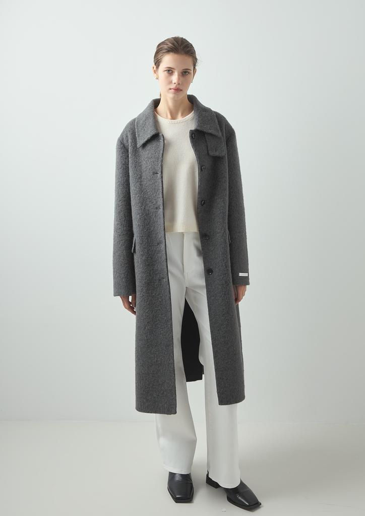 NUTOFFE Alpaca Single Handmade Coat_Charcoal