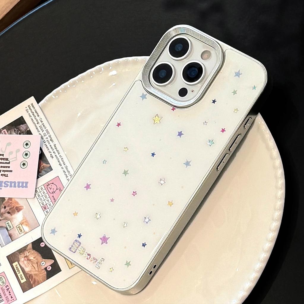 Gilded Ins Korean Star Apple 15 Mobile Phone Case 16pro Max Suitable for IPhone 13 Anti Fall 14 Niche 11