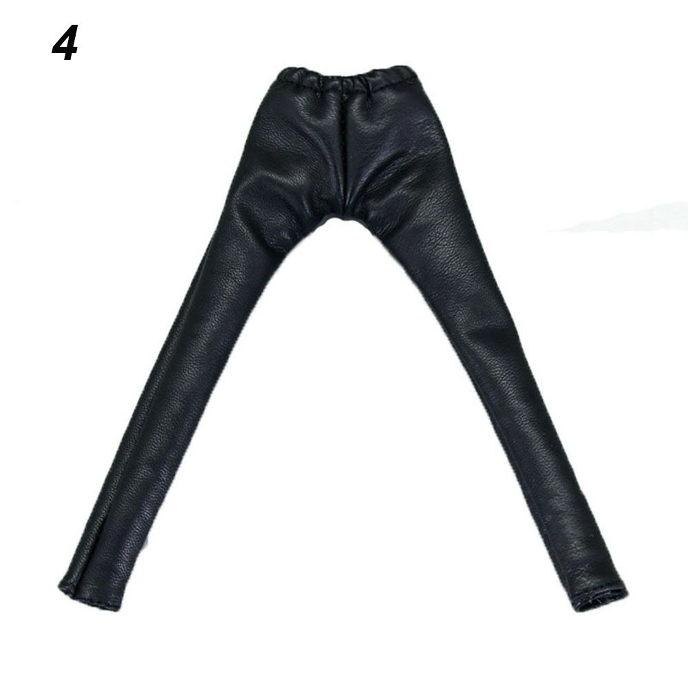 Fashion 1/6 BJD Dolls Casual Wears Floral Jeans Dolls Trousers Clothes Accessories Leather Pants