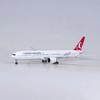 Статуэтка модели самолета Масштаб 1:157 Модель самолета Turkish Airlines B777 со светодиодной подсветкой(Сенсорное или Звуковое Управление) для украшения или
