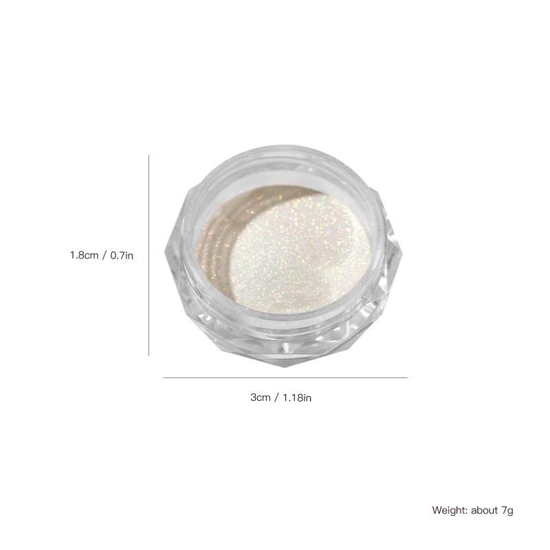 Rainbow Chrome Nail Powder Iridescent Shimmer Art Pigment Salon-Grade Decoration