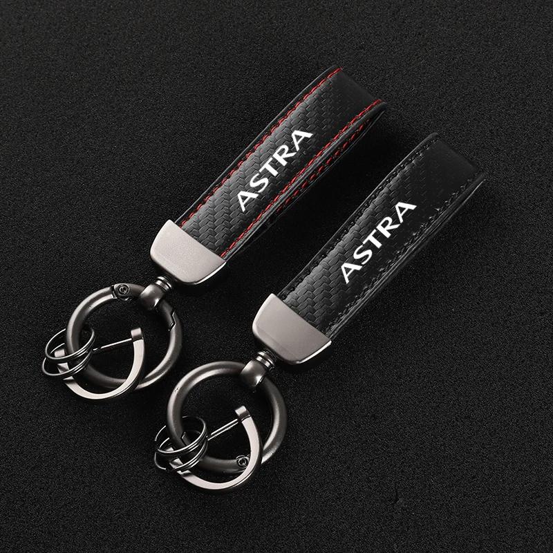 Leather car keychain Horseshoe Buckle Jewelry for OPEL Astra With Logo car accessories