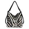 New Korean Retro Casual Shoulder Bag Fashionable Black and White Striped Large Capacity Handbag Casual Backpack