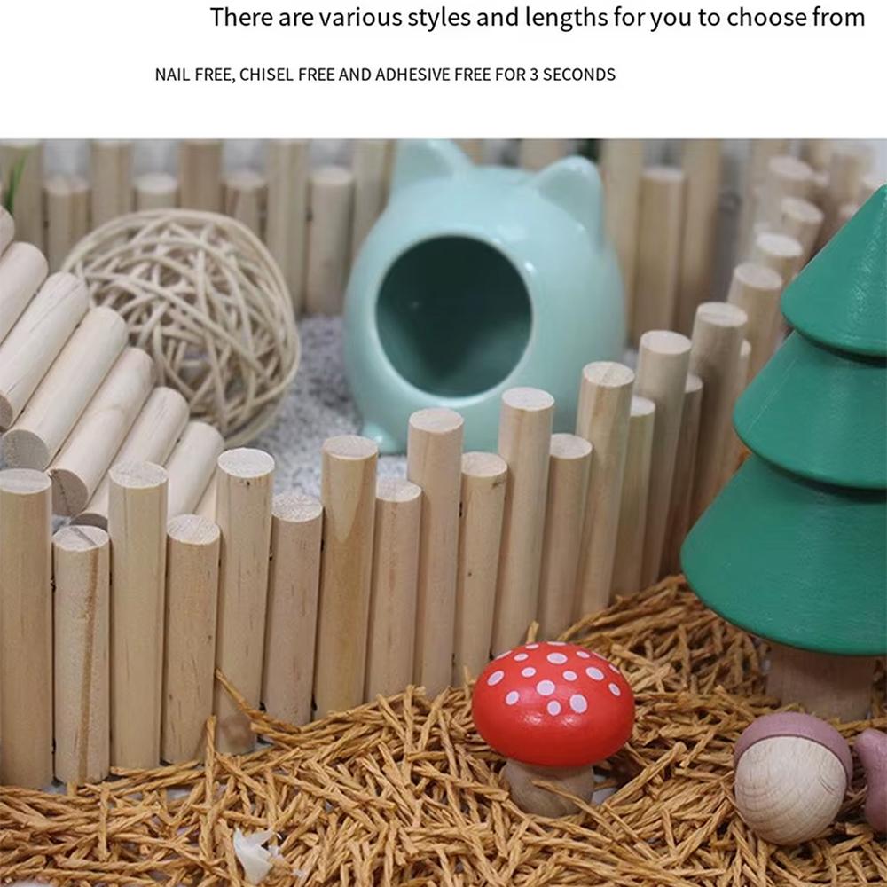 Hamster Habitat Accessories Multiple Size Wooden Bridge Cage Hamster Bendable Fence for Small Animals Climbing