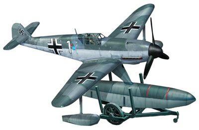 Modelsbit Немецкий высокоскоростной гидросамолет-разведчик Messerschmitt Модель Пластиковая модель MVA48013 1/48 Bf109W-2 (Бренд А&А) (Самолет)