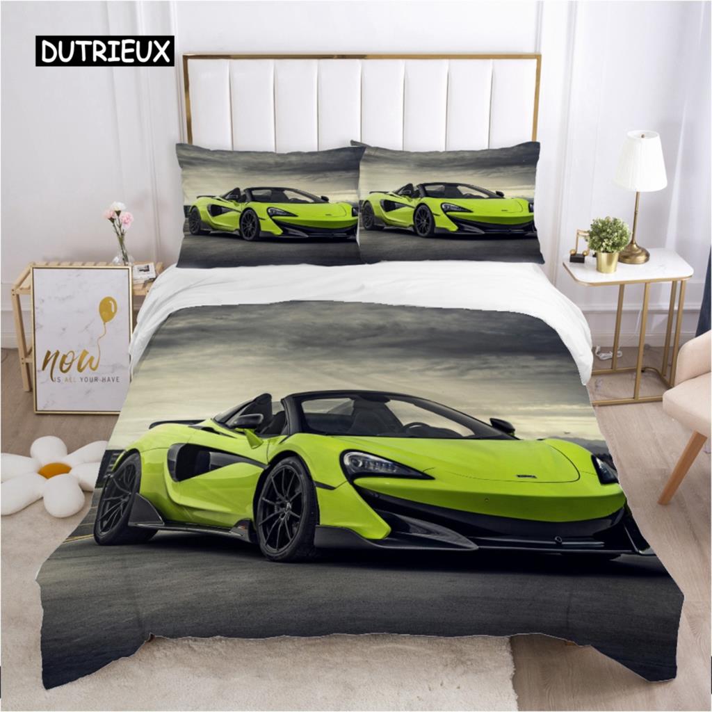 Набор пододеяльников для спортивных автомобилей, размер королевы, крутой гоночный пододеяльник, комплект постельного белья для экстремальных видов спорта для мальчиков, подростков, мужской декор комнаты