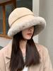 Новая плюшевая панама женская зимняя теплая утолщенная шляпа для путешествий универсальная шляпа-шоу шляпа-таз прилив