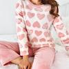 Autumn and Winter Women's Thickened Facecloth Pajamas Homewear Suit Warm and Soft Long-Sleeved Long Pants Homewear Suit
