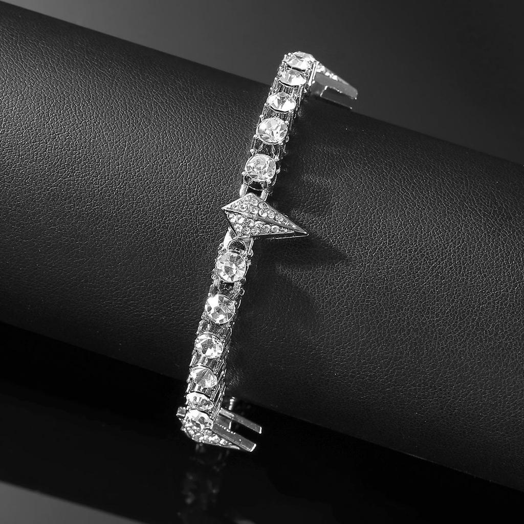 Мужской теннисный браслет и цепочка для свитера с бриллиантами в стиле «Черная пантера»