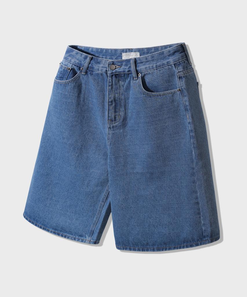 BAKKEN Bermuda Washed Denim Half Pants Bk8913_Blue