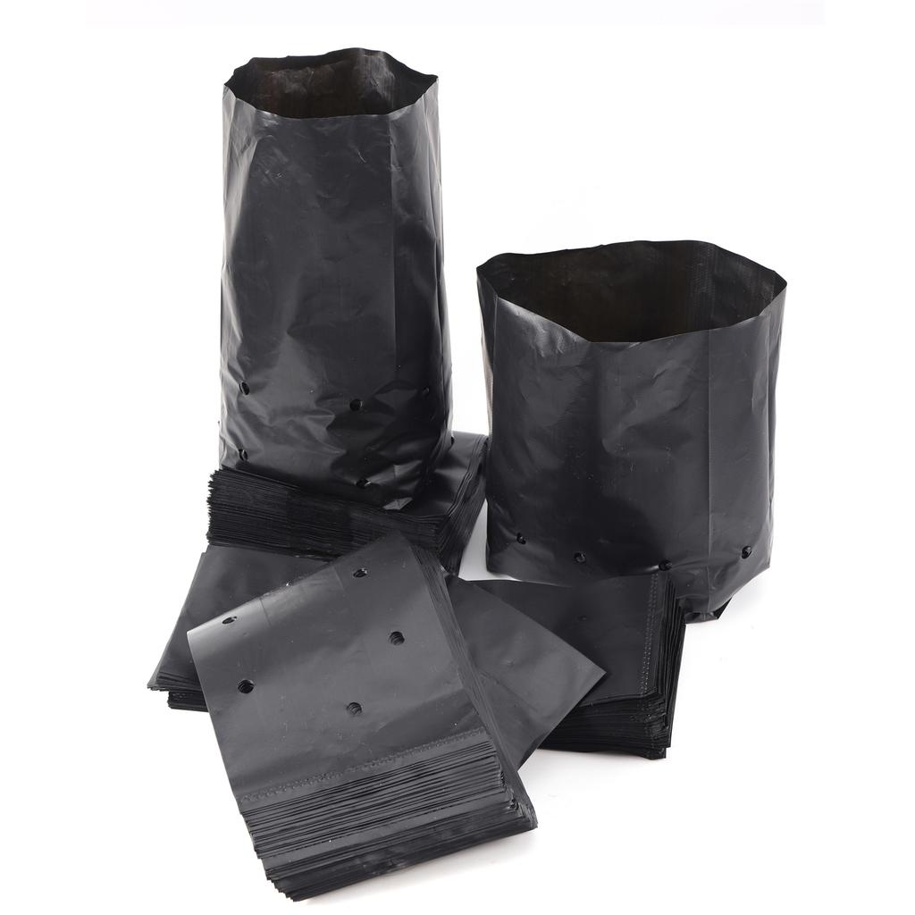 PE Plastic Nursery Bag Thicken Plant Grow Bag Seedling Pot Black Planting Sack Breathable Hole Container Garden Supplies 2/20Pcs