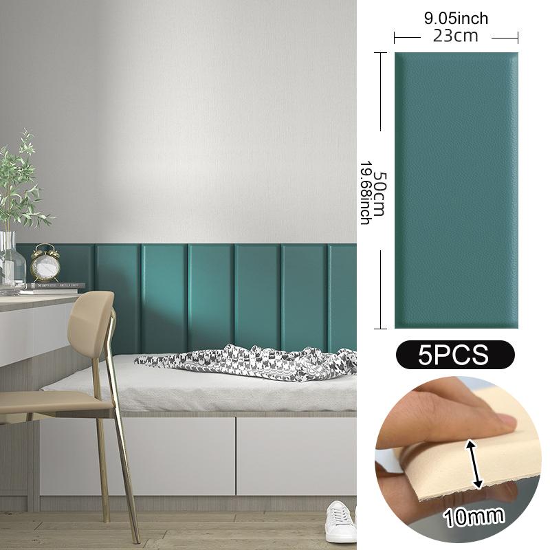 5 ШТ./КОМПЛ. 3D Наклейки на стену Детские Противоударные Кожаные Стеновые Панели Обои Самоклеящаяся Мягкая Сумка Отклеивающиеся и Приклеивающиеся Декоративные Изголовья