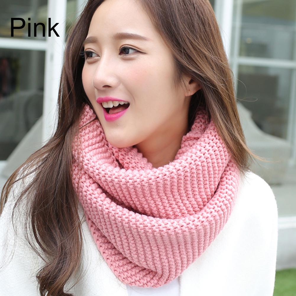 Осенне-зимний теплый модный женский однотонный пуловер, шейный платок, вязаный шарф