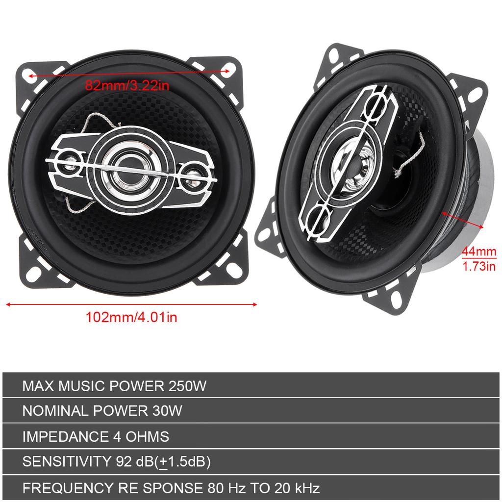 TS-1085 4-дюймовый автомобильный динамик для средней школы АВТОМОБИЛЬНЫЙ ДИНАМИК средне-низкочастотный динамик 250 Вт
