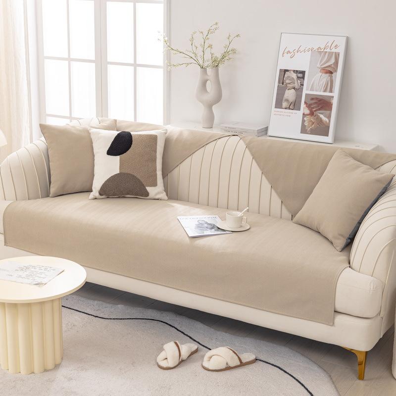 Подушка для дивана, простой современный высококачественный всесезонный универсальный чехол для дивана из синели, противоскользящий чехол для дивана, простой тканевый чехол для подушки, зеленый