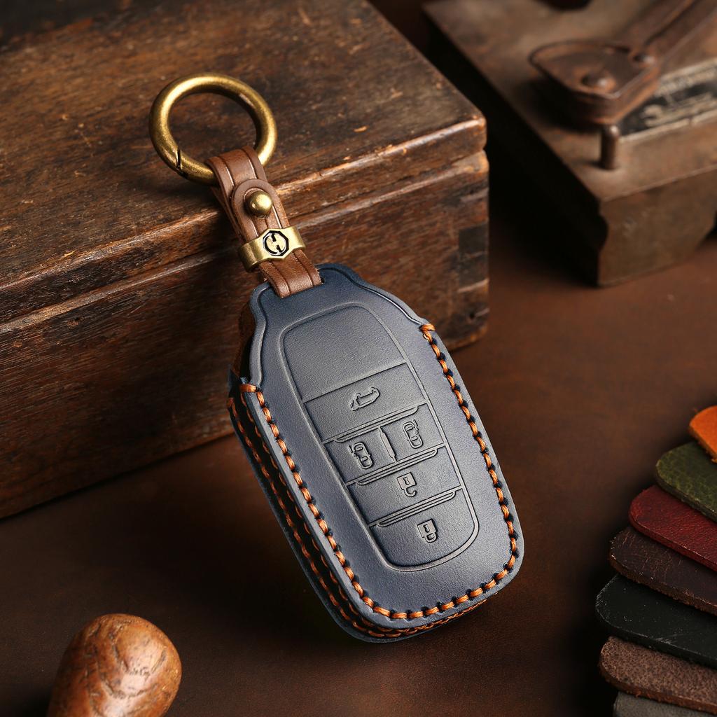 For Toyota Sienna Granvia Alphard Vellfire Car Key Cove High Quality Leather Car Key Bag Senna Cowhide Car Accessories