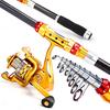 Комбинированные спиннинговые удочки и рыболовные катушки Телескопическая удочка из углеродного волокна Спиннинговая катушка