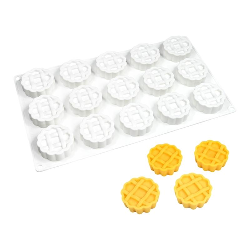 Food Grade Silicone Baking Molds Make 15 Round Waffles Chocolates And Cookie Multipurpose Baking Supplies