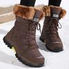 Fashion New Women Cotton Shoes Waterproof and Cold Proof Keep Warm Long Boots for Women Outdoor with Thick Velvet and Warmth Snow Boots