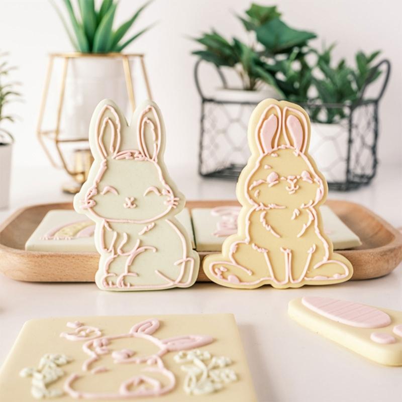 Пластиковая форма для печенья DIY Штампы для печенья Штамп для печенья Серия Пасха Штампы для печенья Кухонные DIY Аксессуары для выпечки