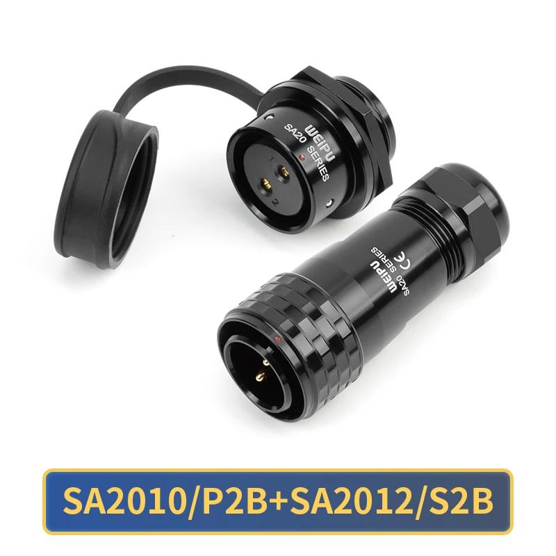 WEIPU Waterproof Power Connector SA20 Series 2-15 Pin Male Plug Female Socket Panel Mount Aviation Connector Electrical Systems