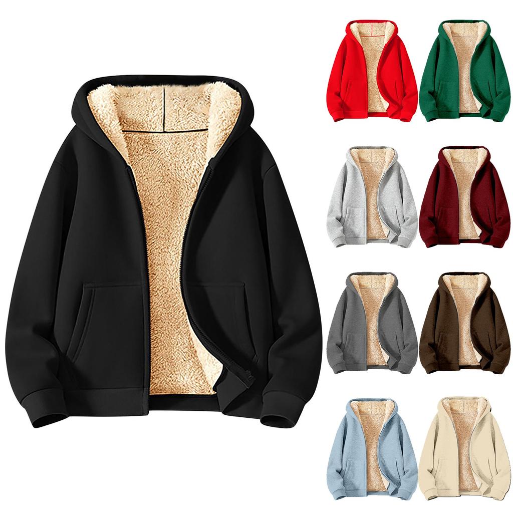 Men's Coat Heavy And Fleece Thick Men's Hoodie Cardigan