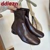 Fashion Fashion Round Toe Ladies Modern Ankle Boots Shoes Zippers Women Stretch Short Boots Female With Round Heel Shoes Pumps