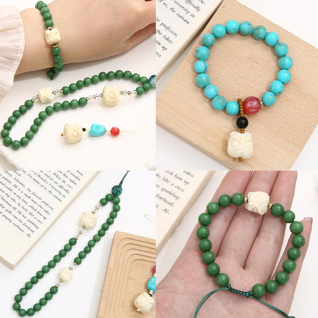 One Acrylic Bead Cartoon Big Eyes Black Cat Beads Wake Lion Carved Beads for DIY Bracelet Craft Jewelry Making