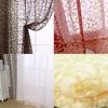 Romantic Floral Vine Pattern Tulle Door Window Curtain Drape Panel Sheer Valance