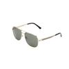 Gucci Side Lettering Alloy Frame Aviator Sunglasses Unisex Gold