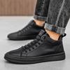 2024Men Handmade Flat Designer Sneakers Casual Leather High Top Lightweight Breathable Outdoor Walking Shoes  Sports Tenis Shoes