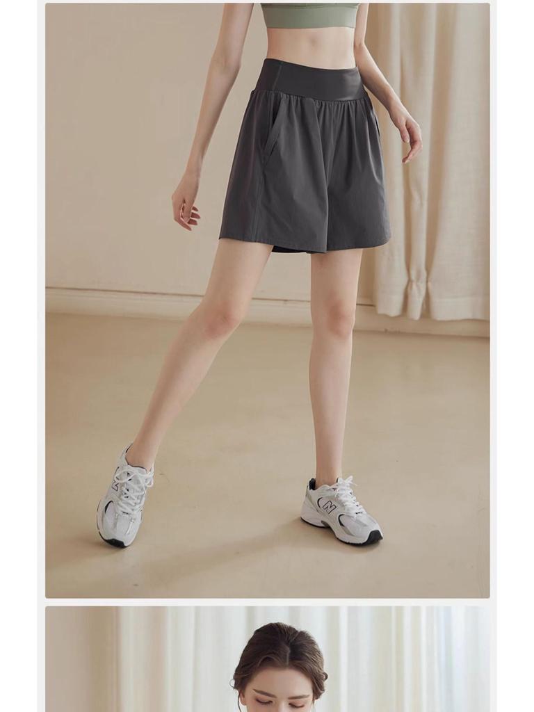 Women's Quick-Dry High-Waist Sports Shorts with Lining - Summer Thin Style for Running, Fitness, and Yoga