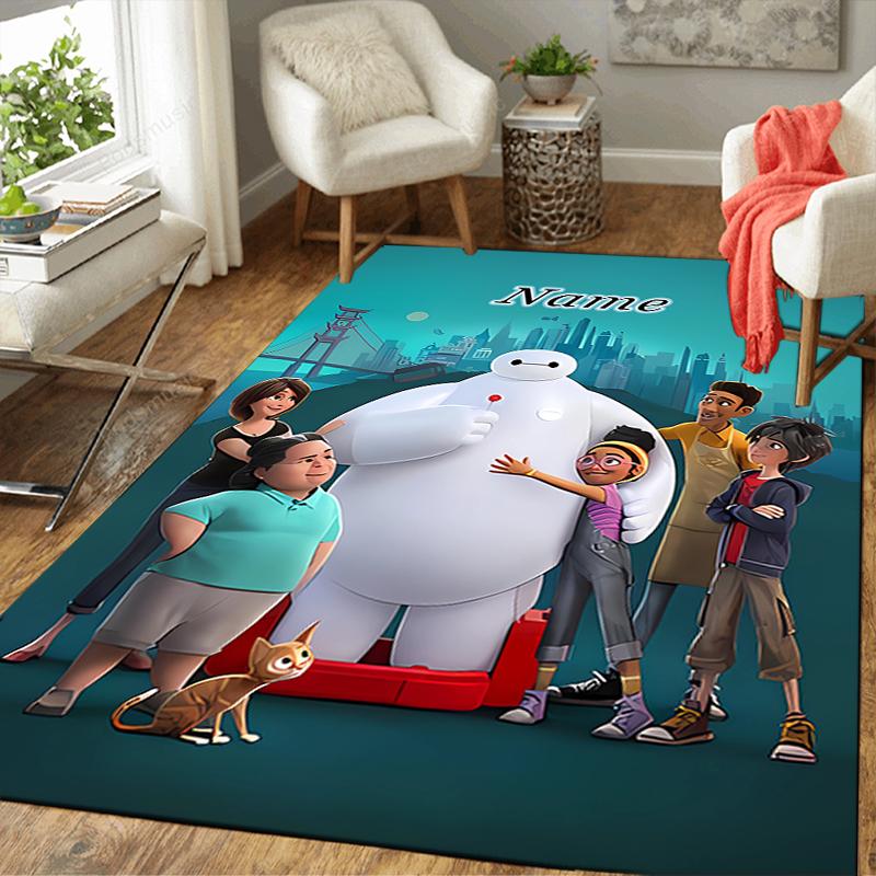 Custom 1Pc Baymax Adventure Cityscape Rug Office Carpet Indoor Outdoor Entrance Doormat Nonslip Soft And Comfortable Living Room D9165