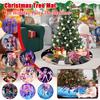 Christmas Tree Skirt Decoration For Home Xmas Tree Decorations Skirt Ornament Festive Holiday Party Decorations Indoor Outdoor 90cm