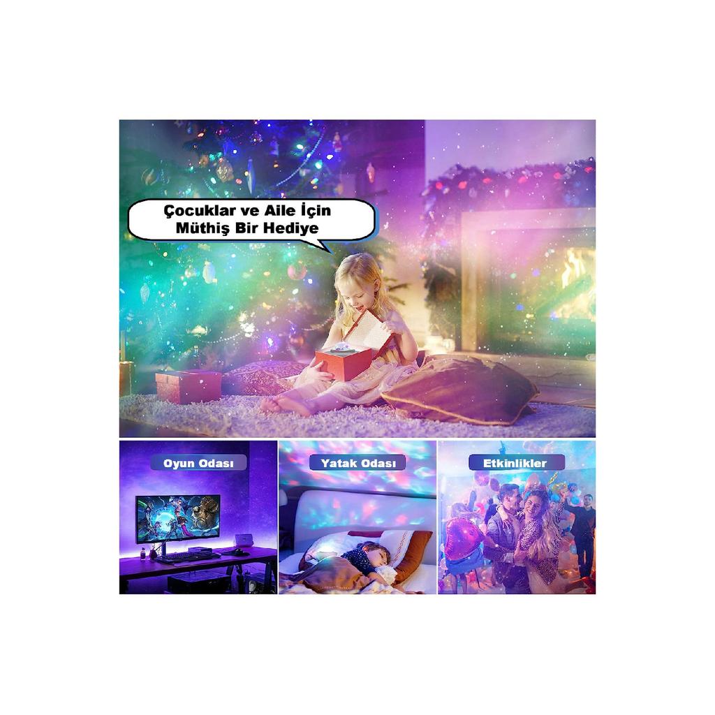 Проектор Ночник Bluetooth-динамик Bluetooth-лазерный свет Звуко-реактивный динамик Диско-лампа