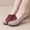 2024 Spring New Cloth Shoes Breathable One Step Elderly Shoes Flat Bottom Shallow Mouth Fashion Mom Single Shoes