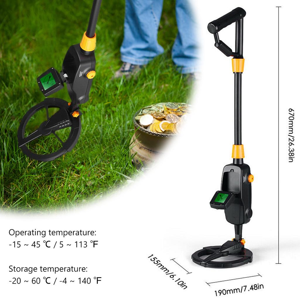 Подземный металлоискатель с высокой чувствительностью для поиска сокровищ на пляже, золота, серебра, ювелирных изделий, поиска сокровищ, водонепроницаемый