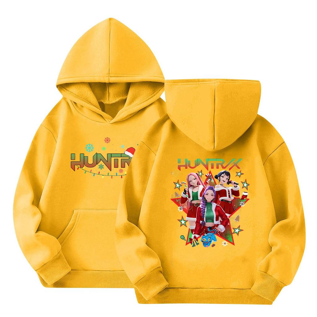 Kids' Long Sleeve Loose Pullover Letter Print Drawstring Hooded Sweatshirt