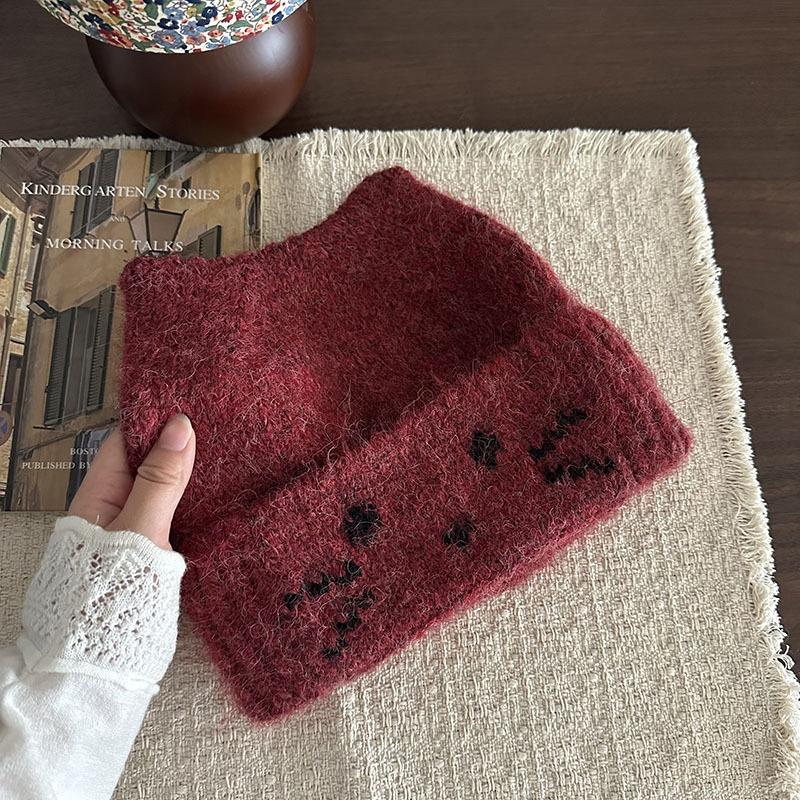 * Детское веселье* Новая корейская жаккардовая шерстяная шапка с котенком на осень и зиму, повседневная теплая вязаная шапка для большого обхвата головы