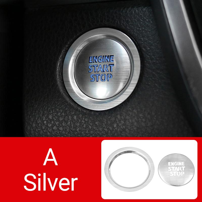 Для Toyota RAV4 XA50 2019-2021 2022 2023 2024 Алюминиевый автомобильный двигатель с кнопкой запуска и остановки одним нажатием, кольцо, накладка, круглая наклейка