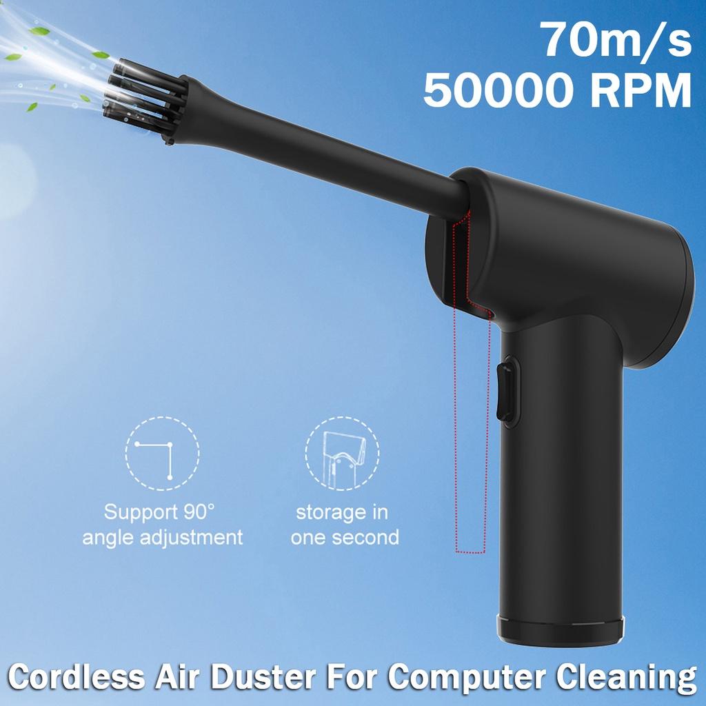 50000RPM Rechargeable Cordless Computer Cleaner Electric High Pressure Air Duster Blower Keyboard Laptop Camera PC Cleaning Tool DC 5V