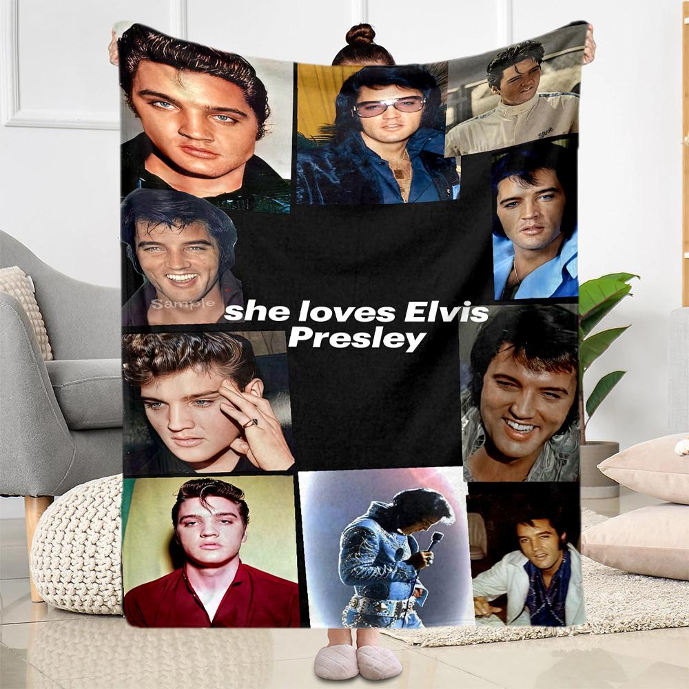 Elvis Blanket Soft Warm Cozy Perfect For Picnics Chair Couch Four Seasons Universal Modern Best Holiday Gift For Friends Family