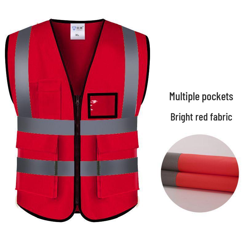 Breathable Reflective Safety Vest for Construction Workers - Custom Logo Available
