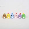 Cute Cartoon Small Dinosaur Pendant Animal Doll Knitting Keyring Crochet Keychains  Backpack