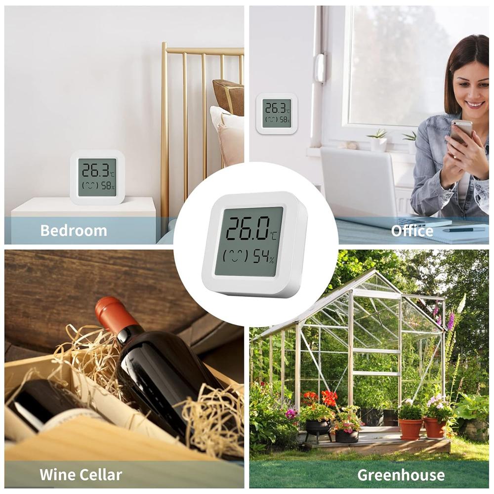 Датчик температуры и влажности Tuya Zigbee для ЖК-экрана умного дома, работает с приложением Alexa Google Home Smart Life Tuya Smart Yandex