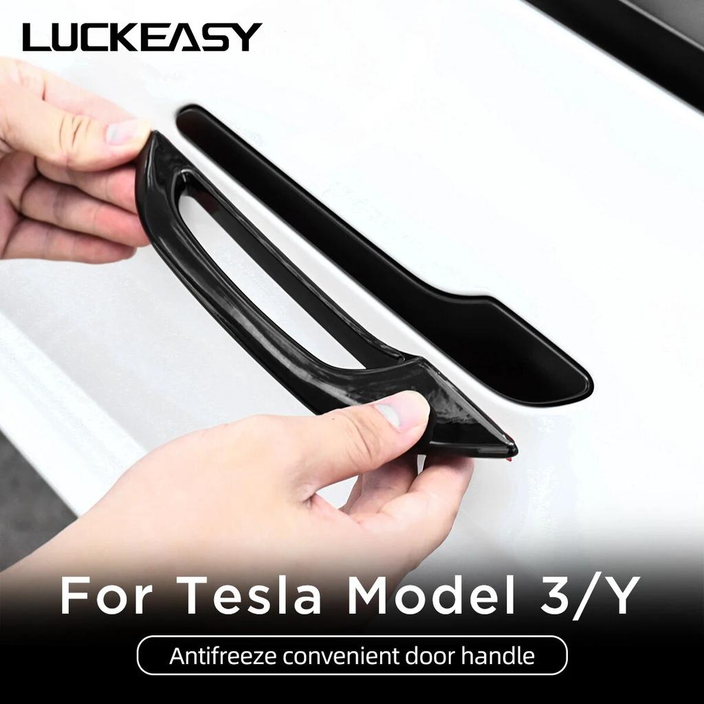 For Tesla ModelY Model 3 2023 Car Antifreeze Door Handle Sticker Refit Accessories Trim Decoration Door Handle Protector Cover