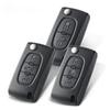 Flip Folding Cae Key Case Blank Shell for Peugeot 107 207 307 307S 308 407 607 2006 for Citroen C2 C3 C4 C5 C6 C8